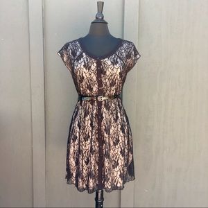 Kimchi Blue Lined Lace Cocktail Dress - Size Small